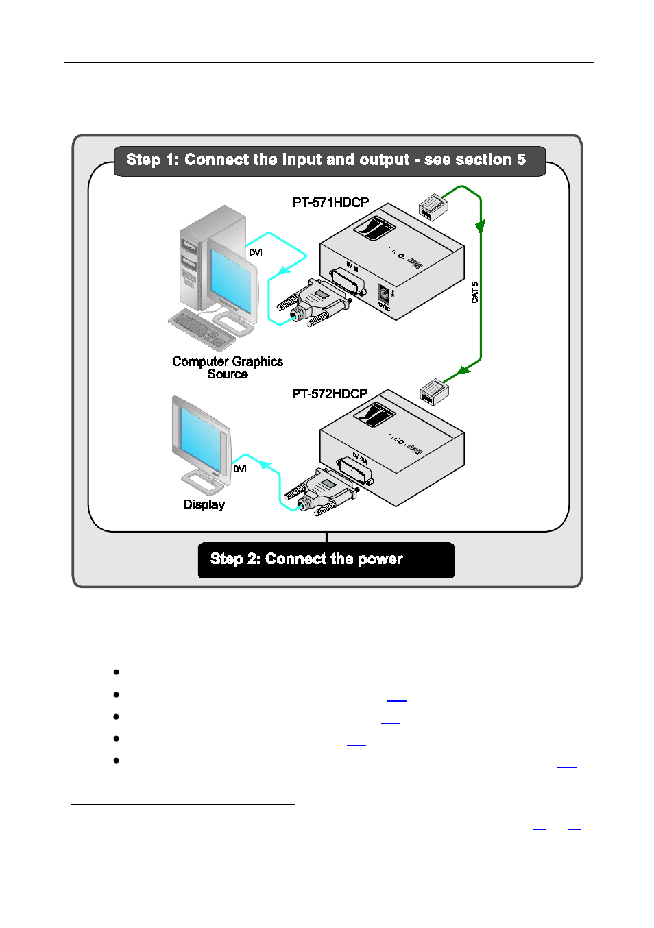1 quick start, 3 overview, Quick start | Overview, 3overview | Kramer Electronics PT-571HDCP User Manual | Page 4 / 12