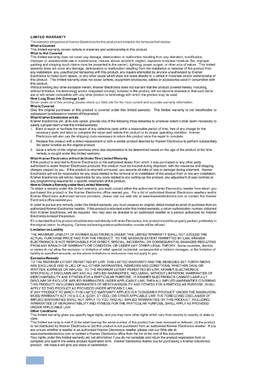 Kramer Electronics PT-572HDCP+ User Manual | Page 15 / 16
