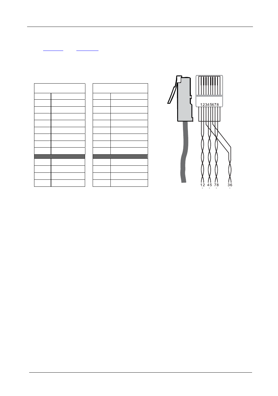 Wiring the cat 5 line in/line out rj-45 connectors, Figure 6: cat 5 pinout, Table 4: cat 5 pinout | Kramer Electronics TP-9 User Manual | Page 12 / 15