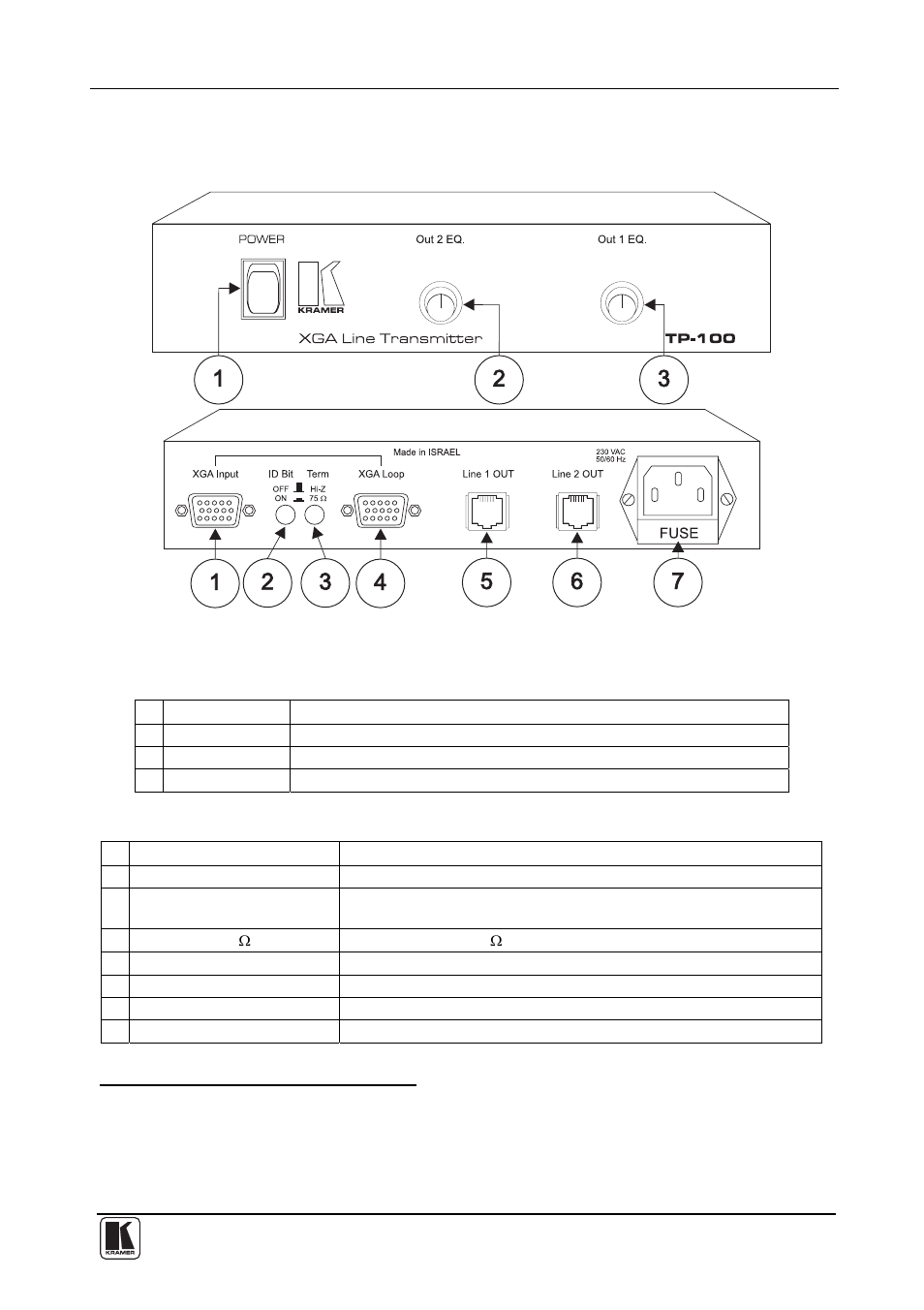 Kramer Electronics TP-100 User Manual | Page 6 / 12