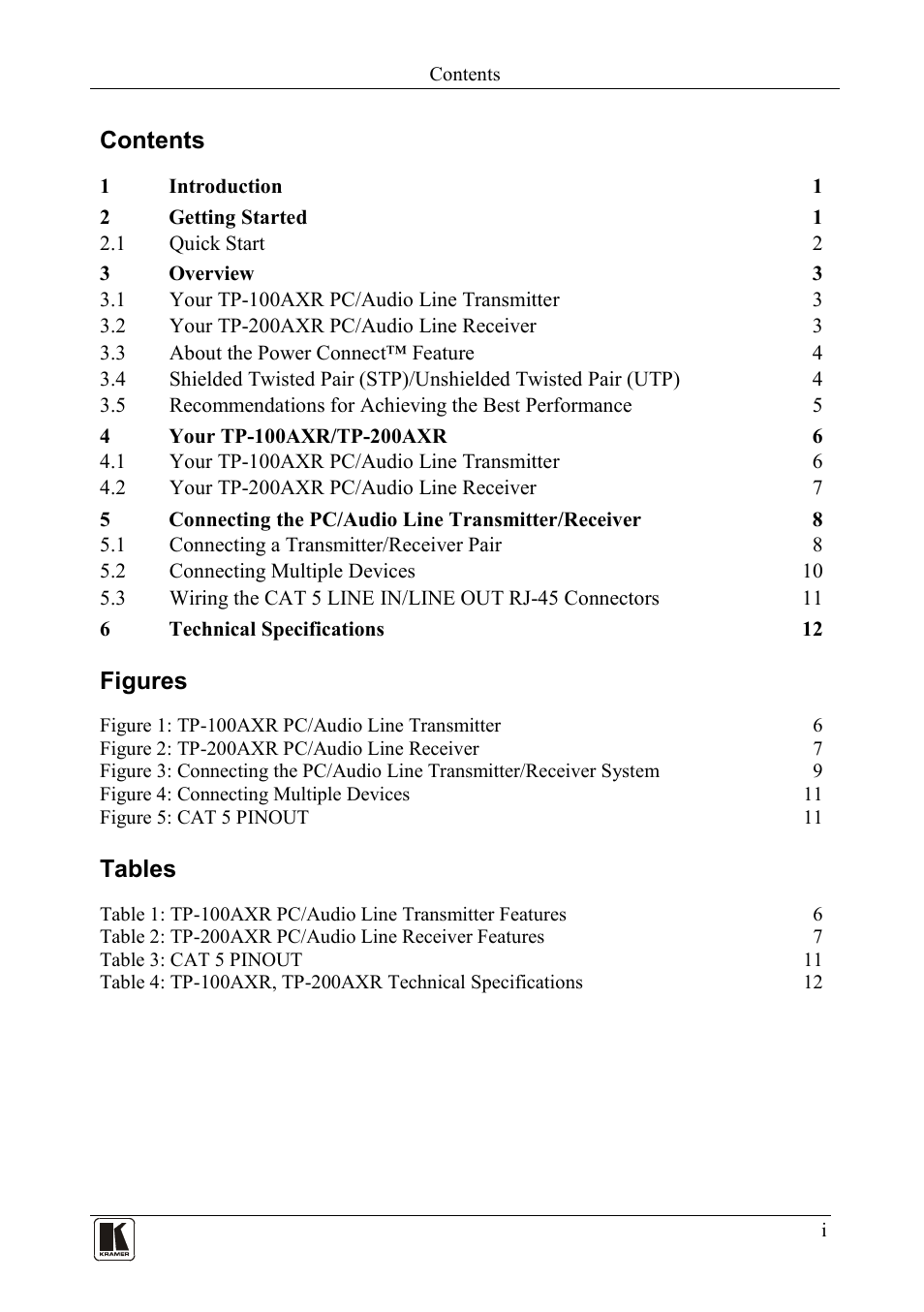 Kramer Electronics TP-200AXR User Manual | Page 2 / 16