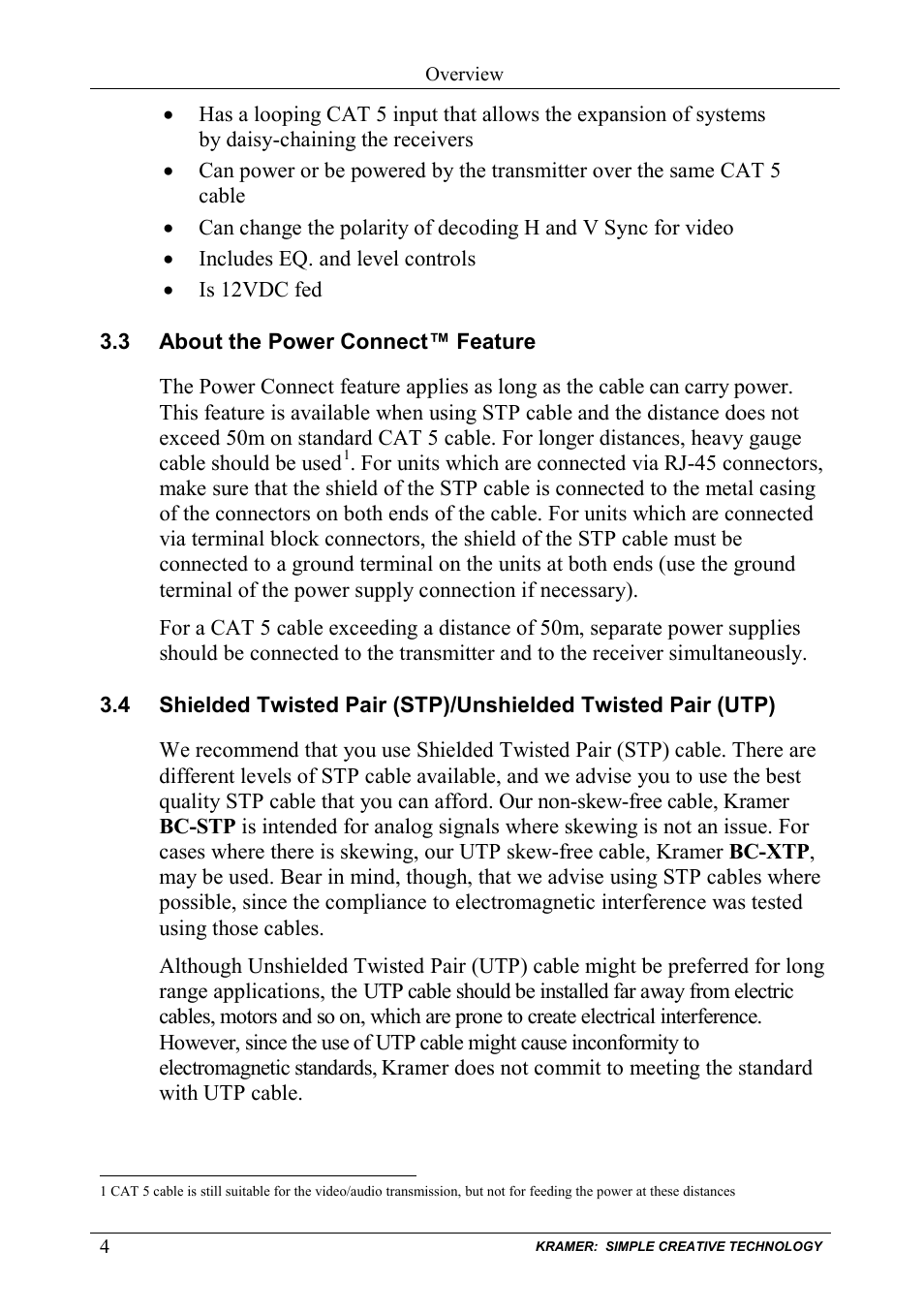 3 about the power connect™ feature, About the power connect™ feature | Kramer Electronics TP-200AXR User Manual | Page 6 / 16