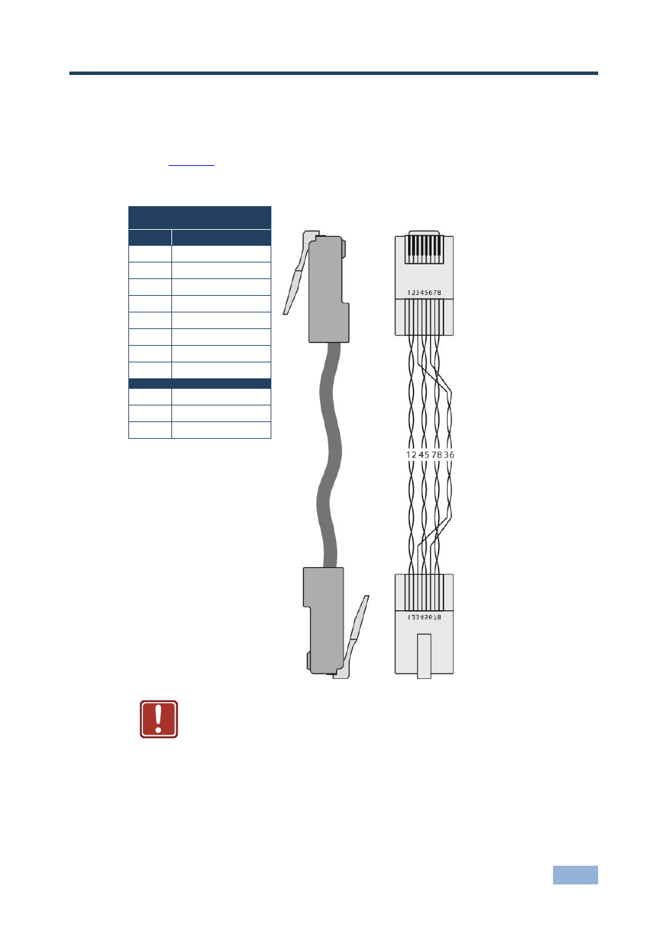 7 wiring the twisted pair rj-45 connectors, Wiring the twisted pair rj-45 connectors, Figure 6: tp pinout wiring | Section, 7wiring the twisted pair rj-45 connectors | Kramer Electronics TP-122xl User Manual | Page 14 / 17
