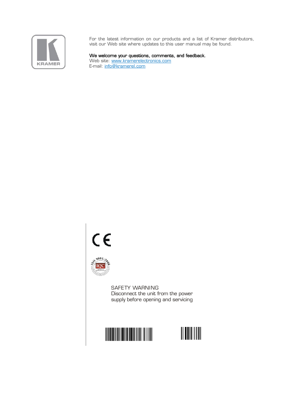 Kramer Electronics TP-122xl User Manual | Page 17 / 17