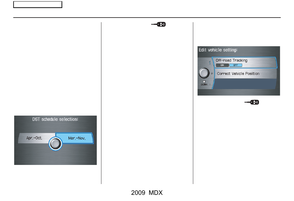 System setup, 2009 mdx | Acura 2009 MDX User Manual | Page 102 / 174