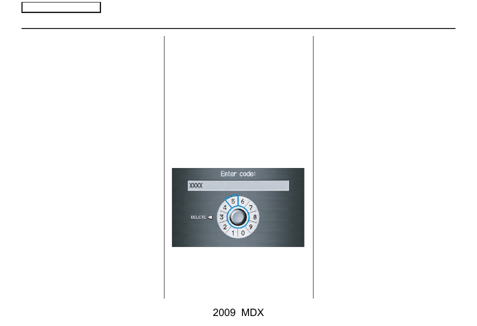 System initialization, 2009 mdx | Acura 2009 MDX User Manual | Page 110 / 174