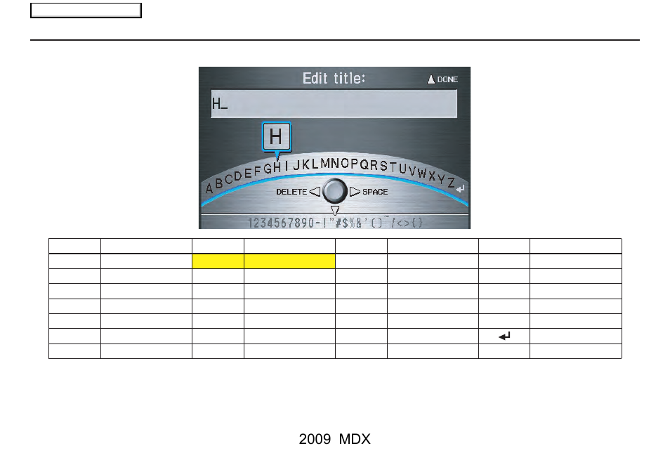 Voice command index, 2009 mdx | Acura 2009 MDX User Manual | Page 166 / 174