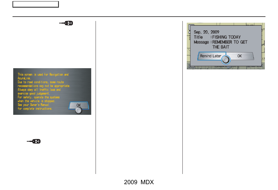 Getting started, 2009 mdx | Acura 2009 MDX User Manual | Page 17 / 174