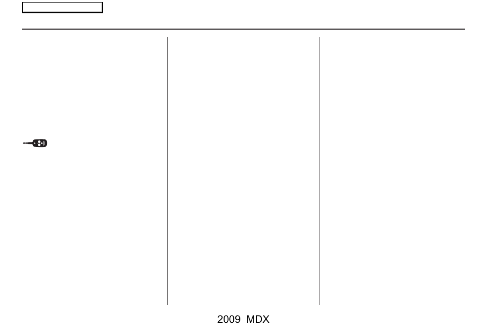 Getting started, 2009 mdx | Acura 2009 MDX User Manual | Page 19 / 174