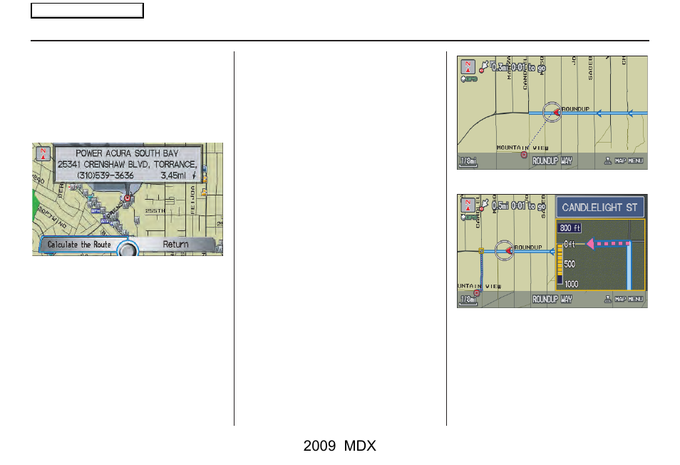 Driving to your destination, 2009 mdx | Acura 2009 MDX User Manual | Page 54 / 174