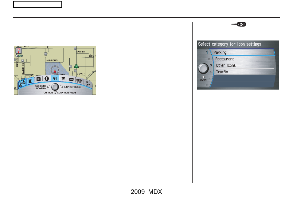 Driving to your destination, 2009 mdx | Acura 2009 MDX User Manual | Page 66 / 174