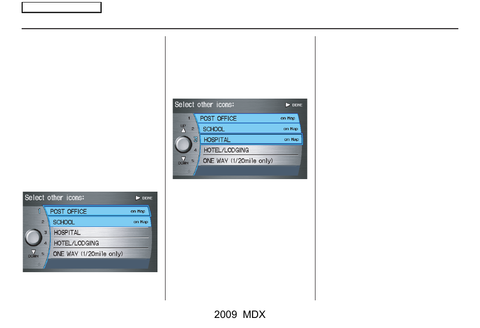 Driving to your destination, 2009 mdx | Acura 2009 MDX User Manual | Page 67 / 174