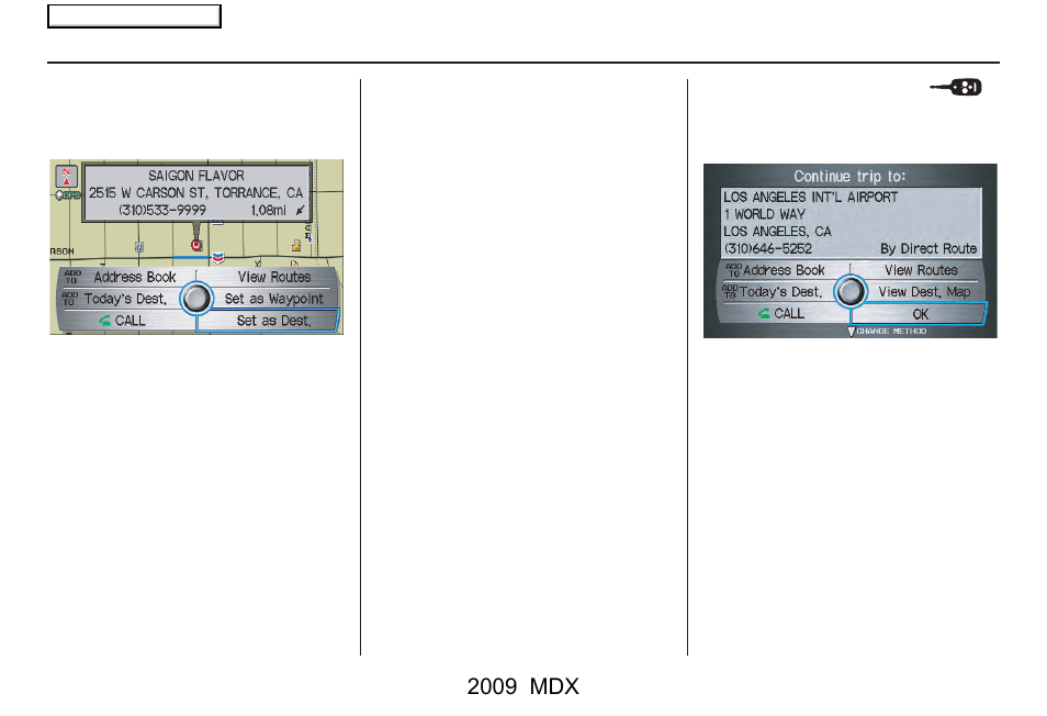 Driving to your destination, 2009 mdx | Acura 2009 MDX User Manual | Page 75 / 174