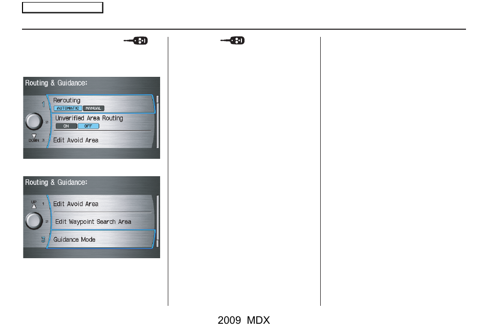 System setup, 2009 mdx | Acura 2009 MDX User Manual | Page 92 / 174