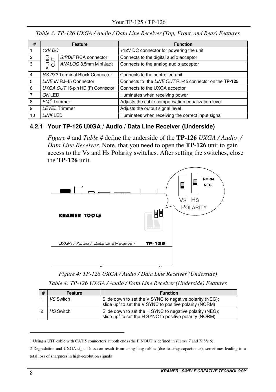 Kramer Electronics TP-126 User Manual | Page 10 / 16