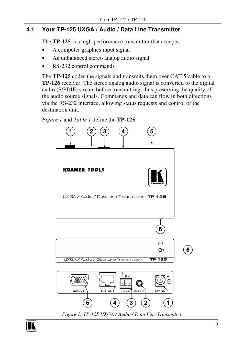 Kramer Electronics TP-126 User Manual | Page 7 / 16