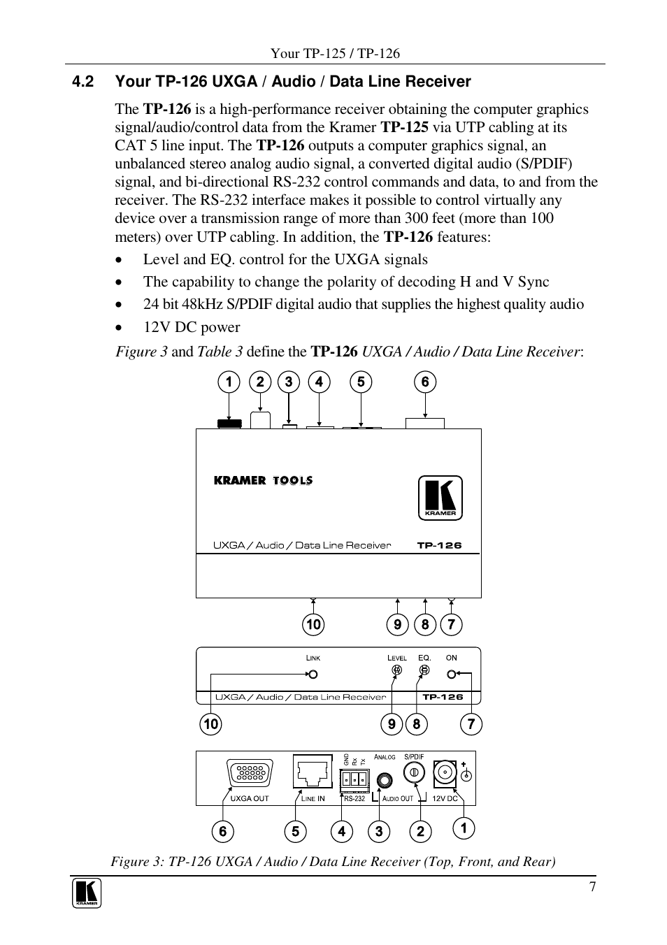 Kramer Electronics TP-126 User Manual | Page 9 / 16
