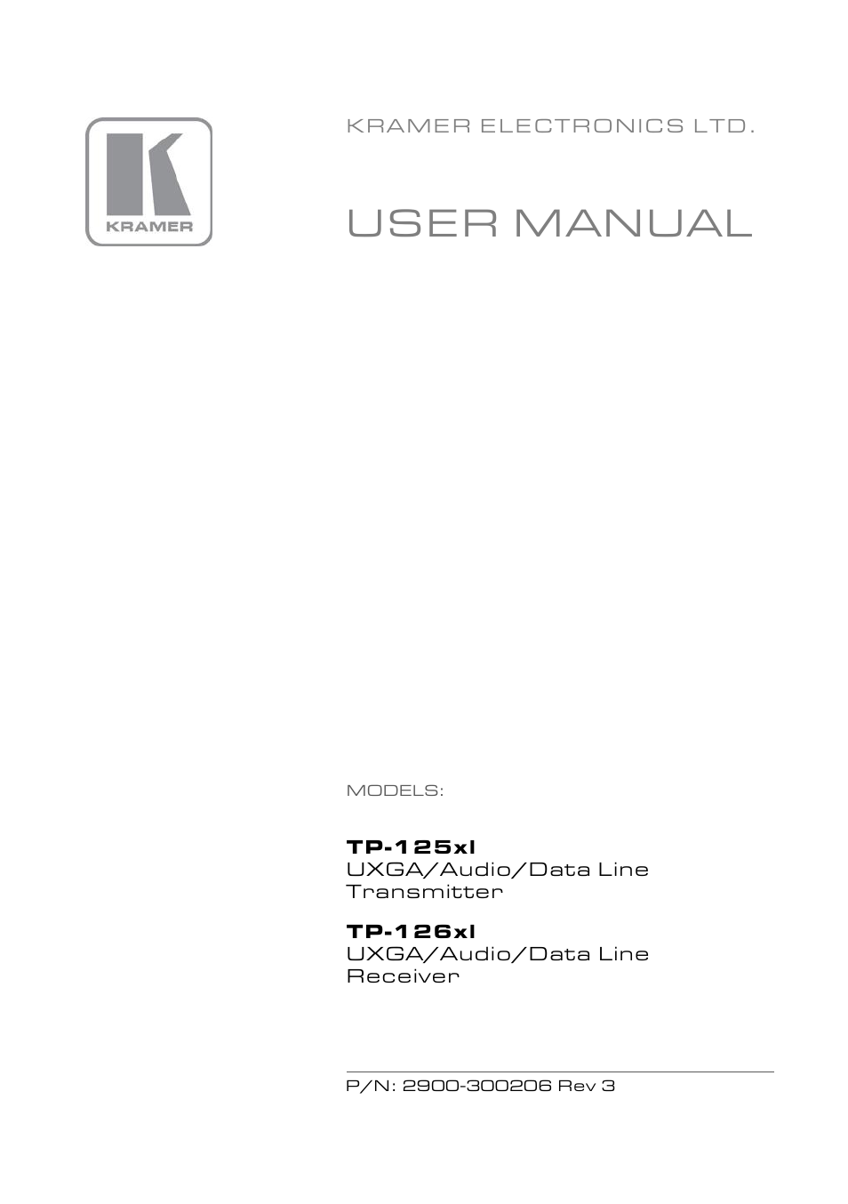 Kramer Electronics TP-126xl User Manual | 17 pages