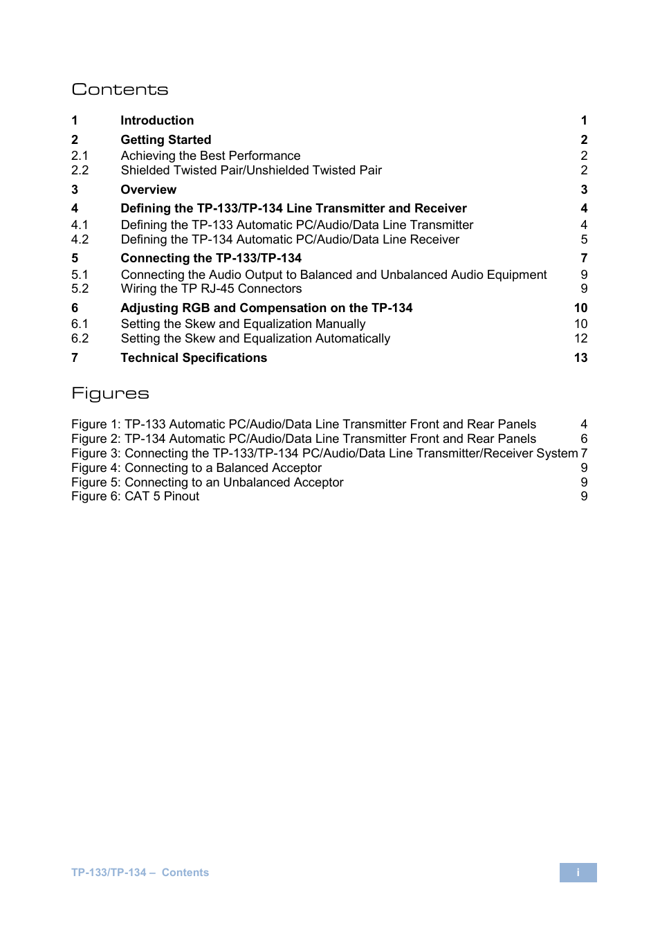 Kramer Electronics TP-134 User Manual | Page 3 / 18