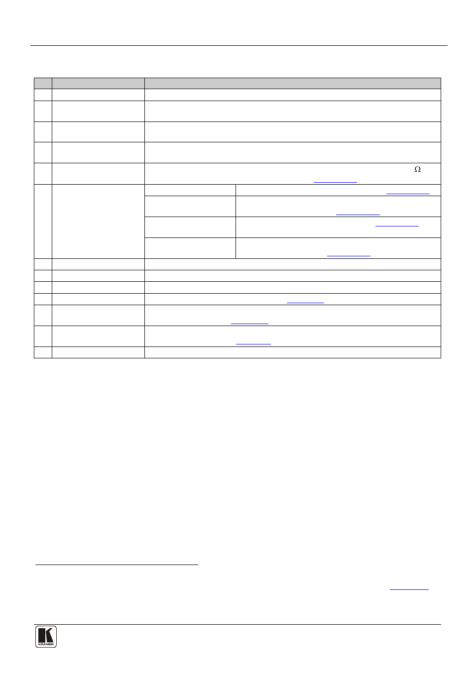 Table 1: tp-185 front and rear panel features, Table 1 | Kramer Electronics TP-185 User Manual | Page 8 / 21