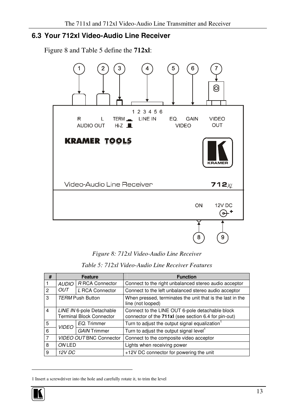 Kramer Electronics TP-1xl User Manual | Page 15 / 21