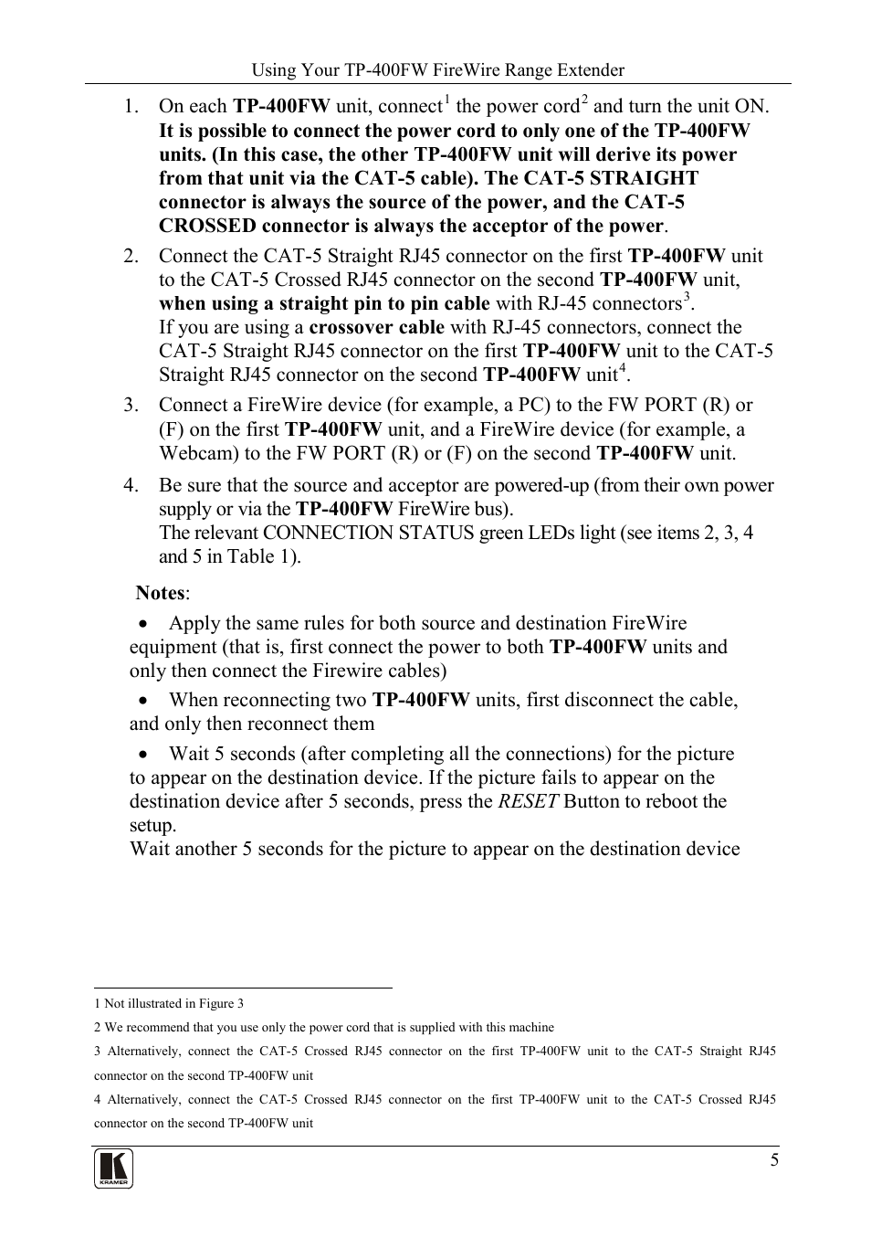 Kramer Electronics TP-400FW User Manual | Page 7 / 12