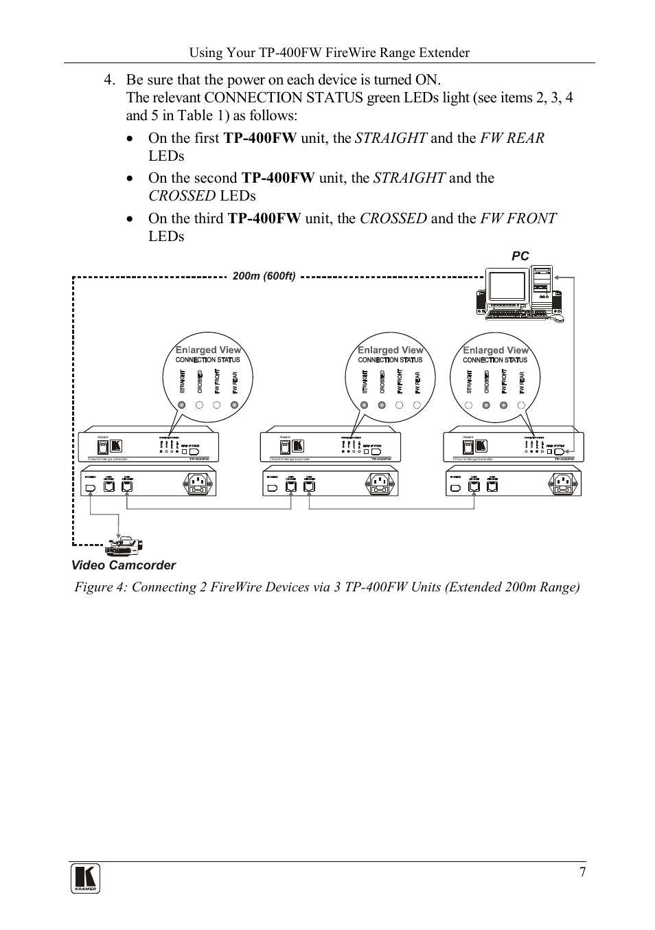 Figure 4, Not illustrated in figure 4 | Kramer Electronics TP-400FW User Manual | Page 9 / 12