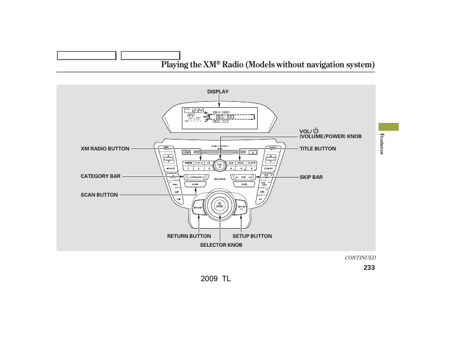2009 tl | Acura 2009 TL User Manual | Page 236 / 648
