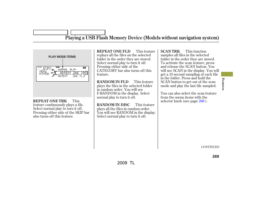 Acura 2009 TL User Manual | Page 272 / 648