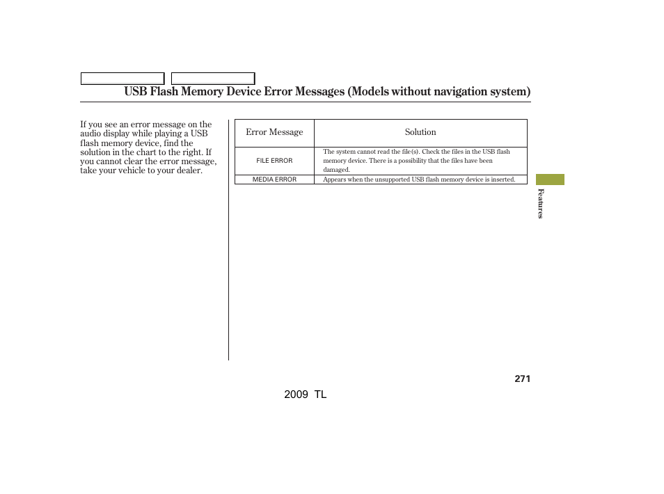 2009 tl | Acura 2009 TL User Manual | Page 274 / 648