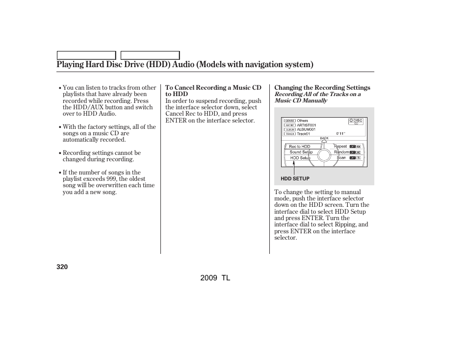 Acura 2009 TL User Manual | Page 323 / 648