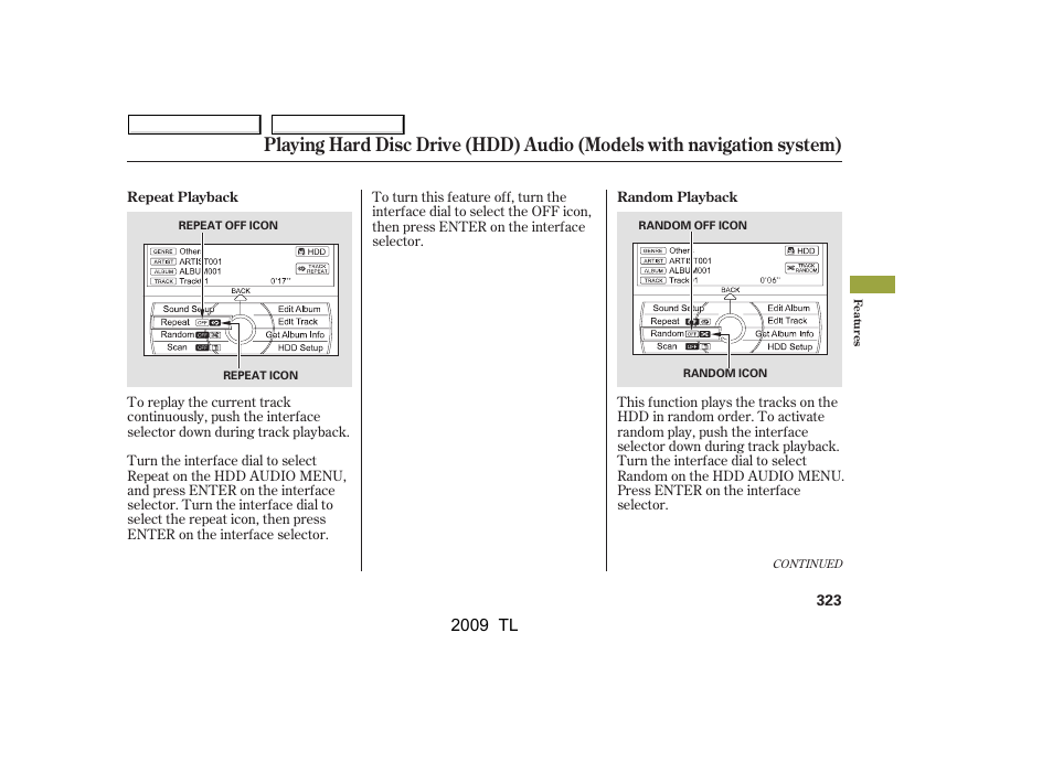 2009 tl | Acura 2009 TL User Manual | Page 326 / 648