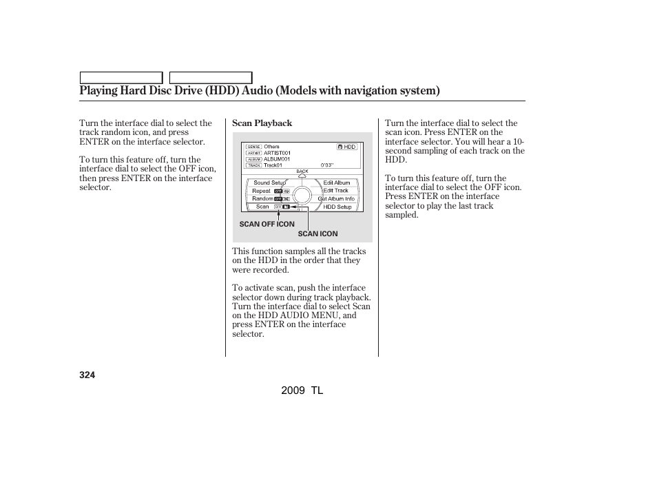 Acura 2009 TL User Manual | Page 327 / 648