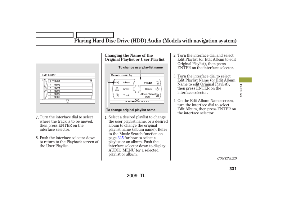 Acura 2009 TL User Manual | Page 334 / 648