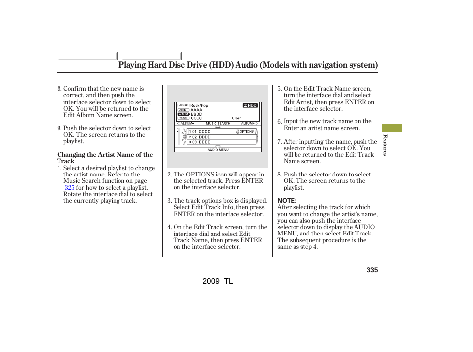 Acura 2009 TL User Manual | Page 338 / 648