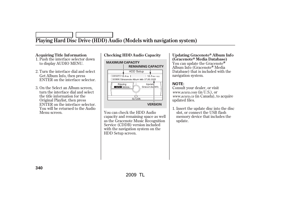 Acura 2009 TL User Manual | Page 343 / 648