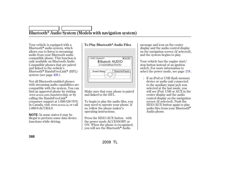 Acura 2009 TL User Manual | Page 371 / 648