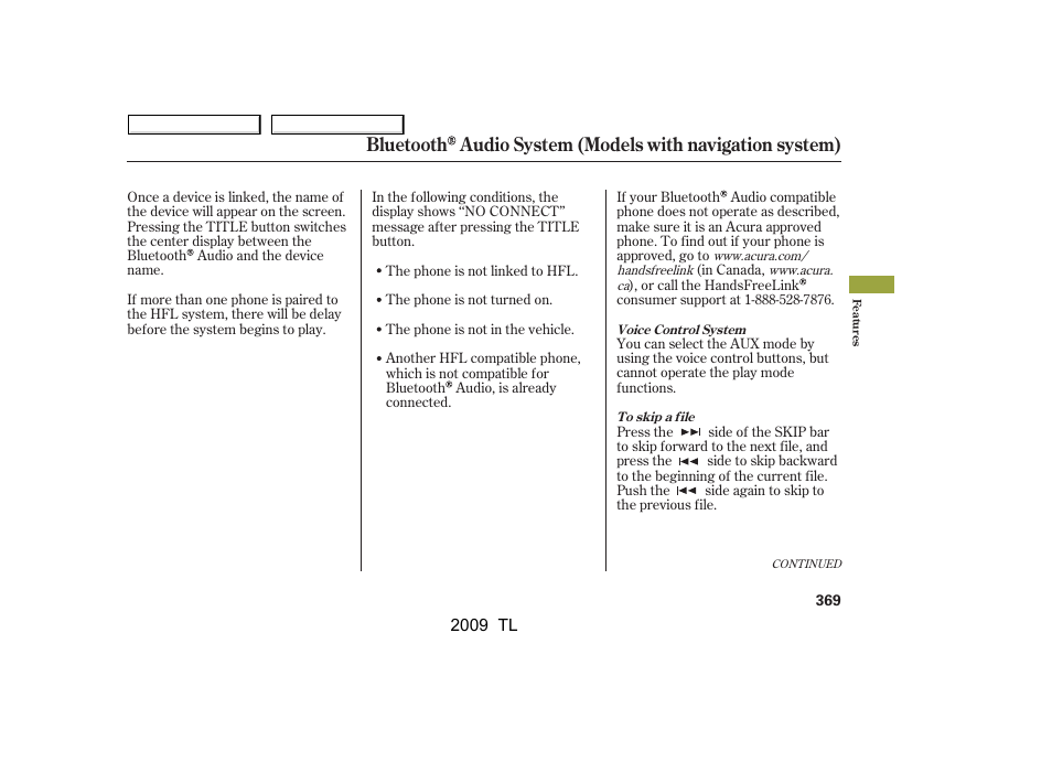 Acura 2009 TL User Manual | Page 372 / 648