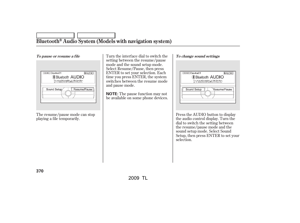 Acura 2009 TL User Manual | Page 373 / 648