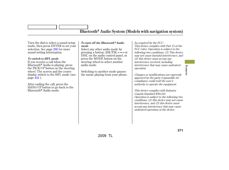 Acura 2009 TL User Manual | Page 374 / 648