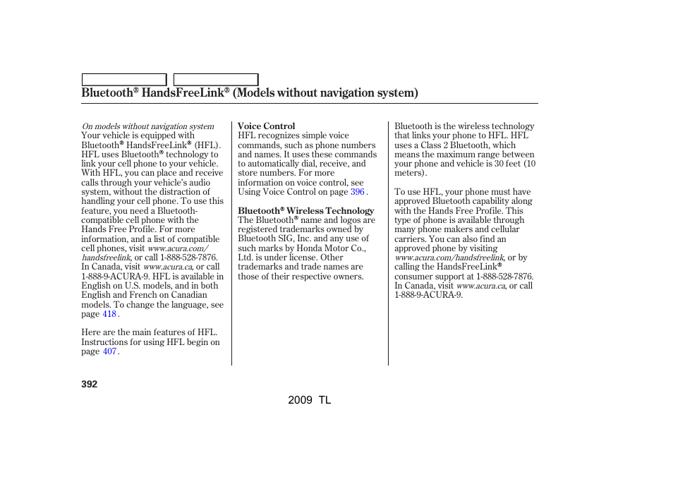 Acura 2009 TL User Manual | Page 395 / 648