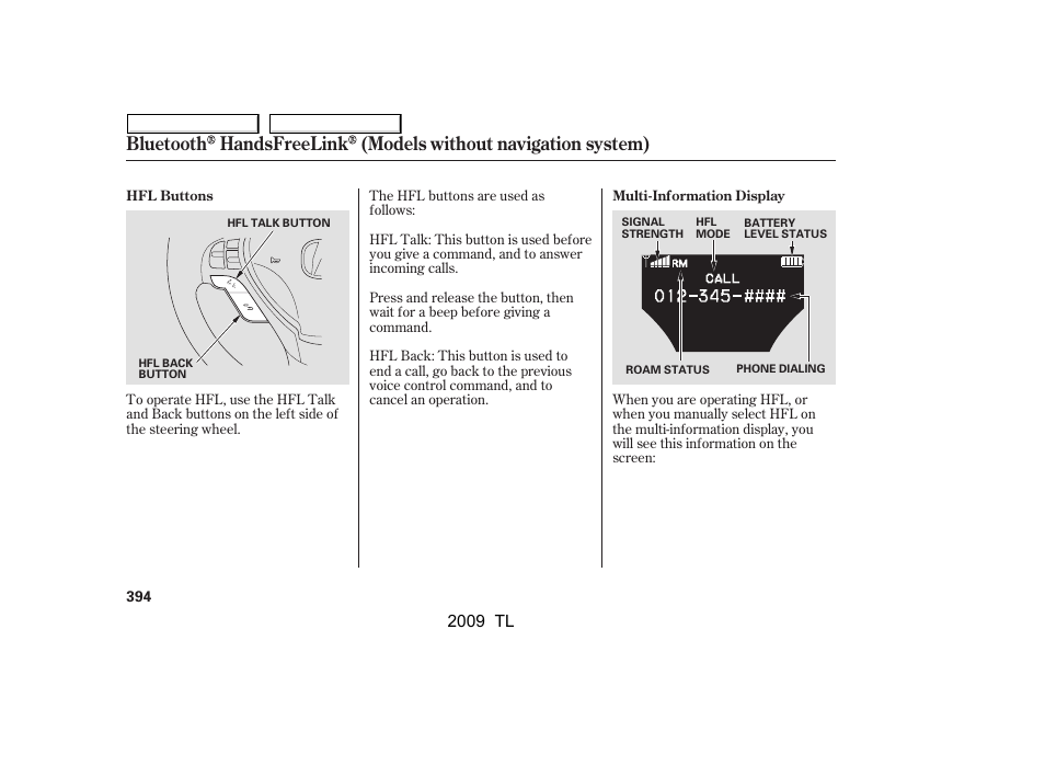 Acura 2009 TL User Manual | Page 397 / 648