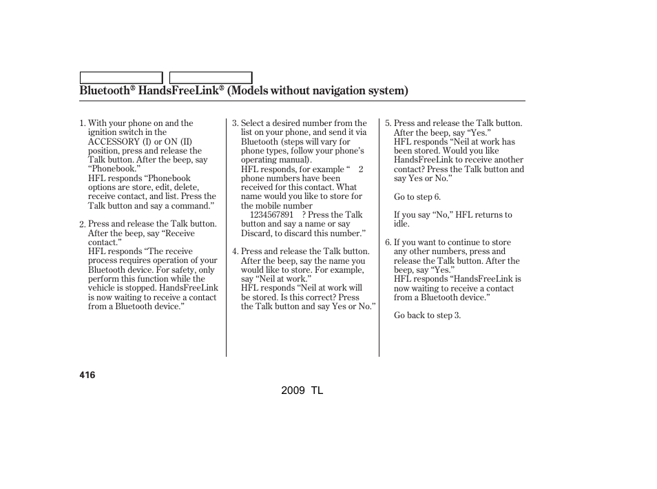 Acura 2009 TL User Manual | Page 419 / 648