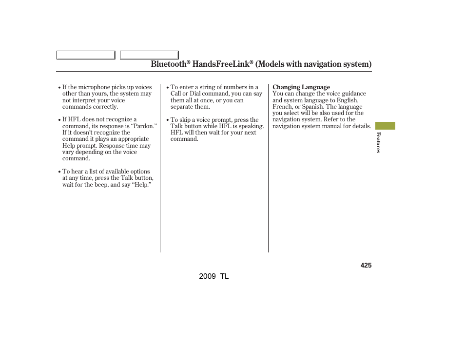 Acura 2009 TL User Manual | Page 428 / 648