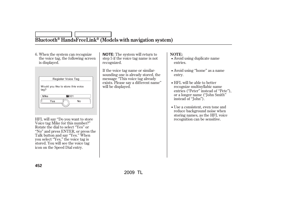 Acura 2009 TL User Manual | Page 455 / 648