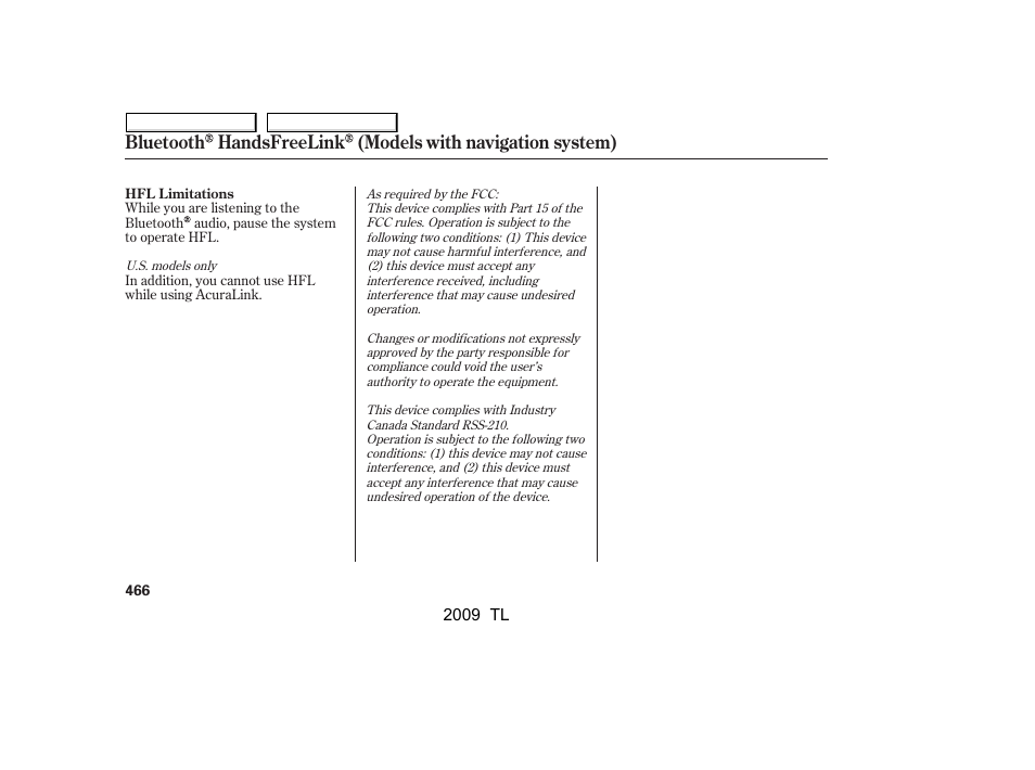 Acura 2009 TL User Manual | Page 469 / 648