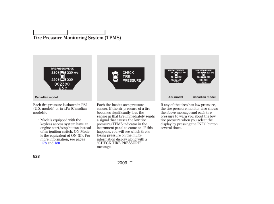 Tire pressure monitoring system (tpms) | Acura 2009 TL User Manual | Page 531 / 648