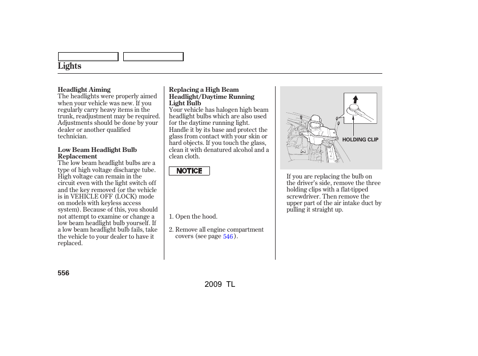 Lights | Acura 2009 TL User Manual | Page 559 / 648