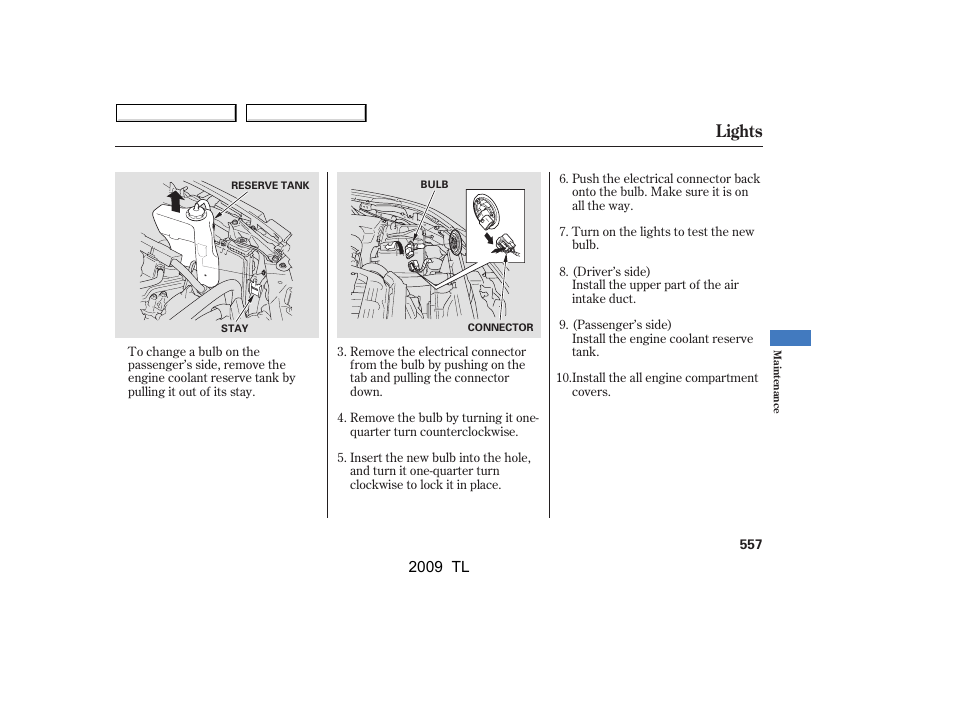 Lights | Acura 2009 TL User Manual | Page 560 / 648