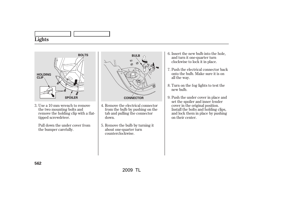 Lights | Acura 2009 TL User Manual | Page 565 / 648